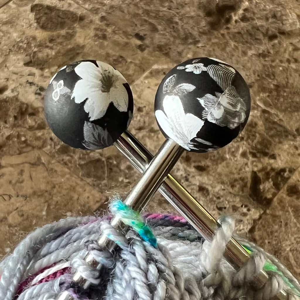Black Floral Stitch Stoppers