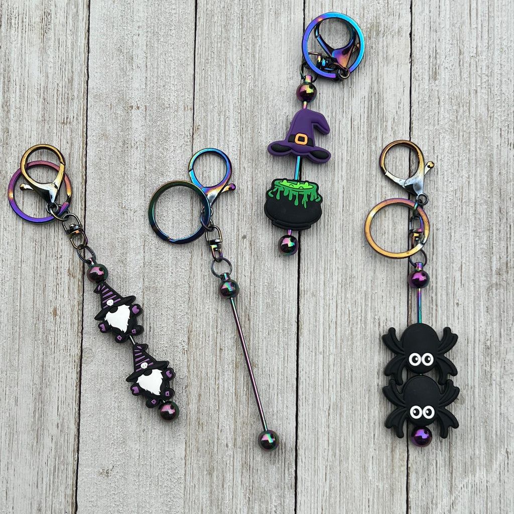 Stopper Keeper bag clip/keychain for stitch stoppers (Rainbow Metallic)
