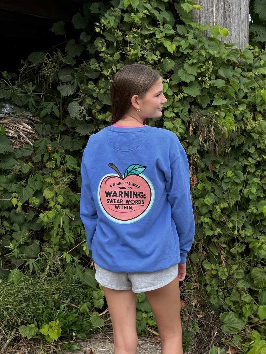 Peach Logo Crewneck Preorder – A Whimsical Wood Yarn Co.
