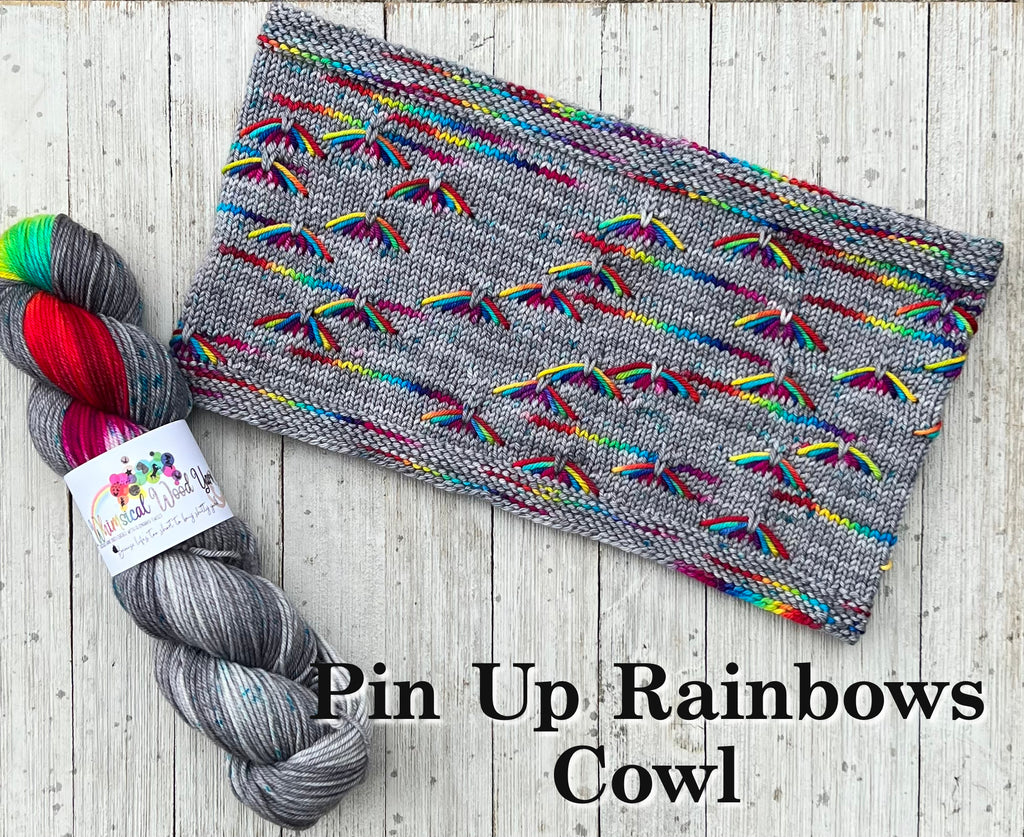 Pin Up Rainbows Cowl Pattern: Digital Download